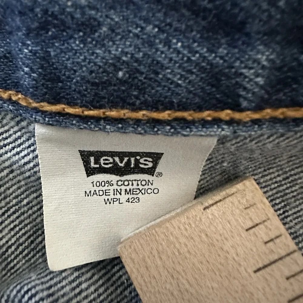 Vintage Levis 501XX Jeans Mens 36x31 Short Blue 90s Raw‎ Dark Denim 34x28